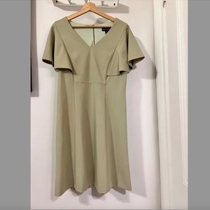 Connected Apparel Flowy Short Sleeve Dress, Light Green, Size 10